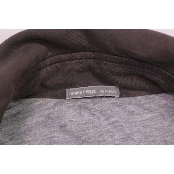 James Perse Double Breasted Cotton Pea Coat Style Sweater Jacket Gray Ladies 3/L - Picture 7 of 9